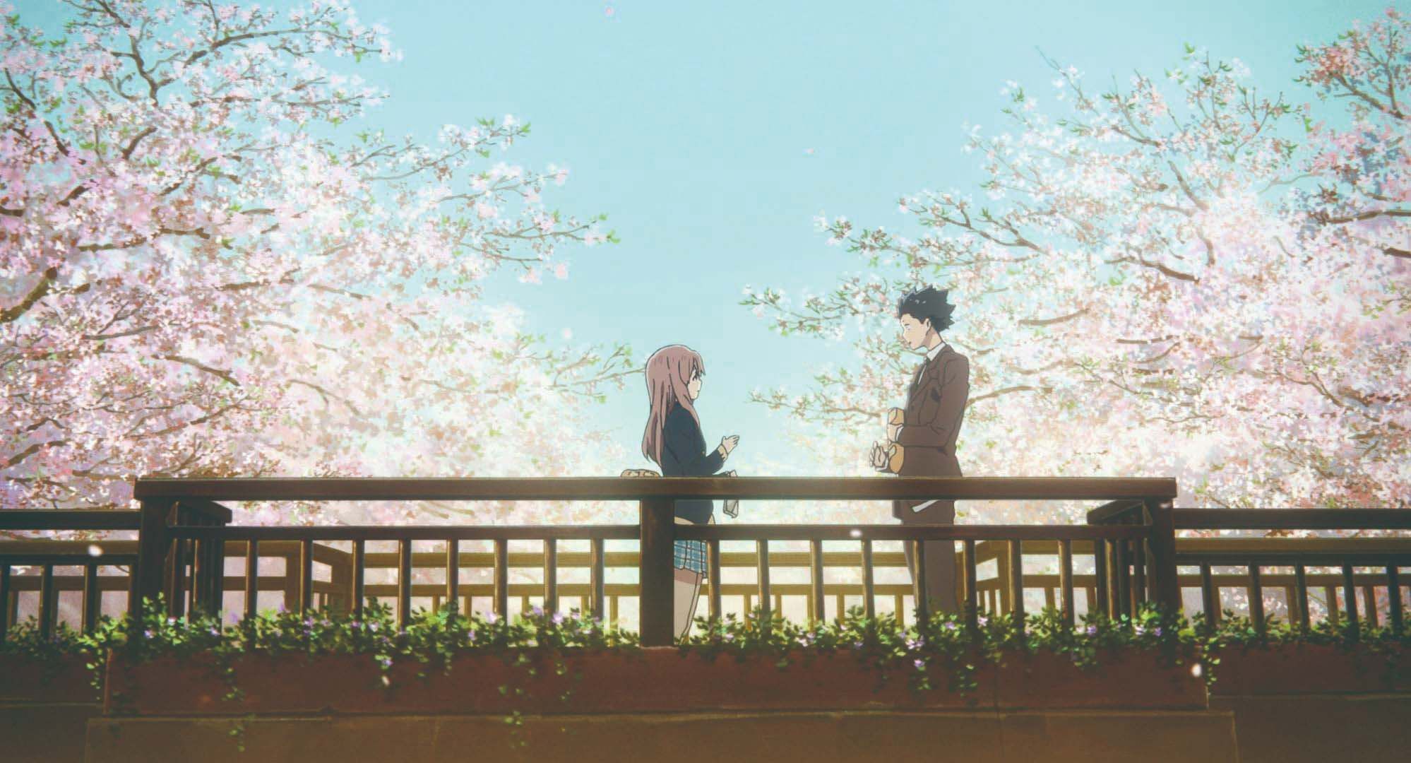 將也再次見到硝子,兩人在橋上用麵包餵鯉魚